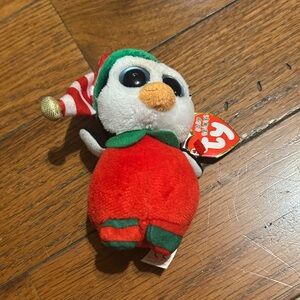 Ty Baby Beanies Christmas Holiday Happy Penguin NWT